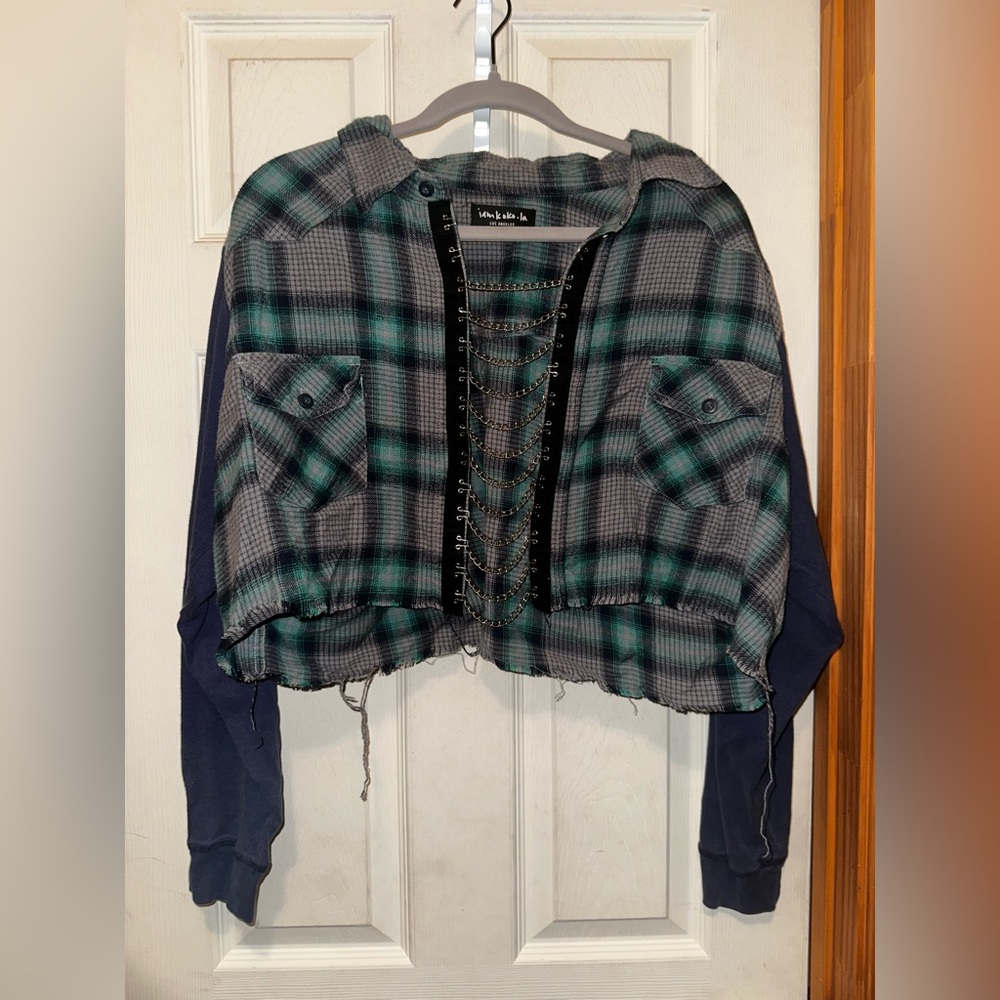 I am Koko LA REWORKED plaid with chain detailing